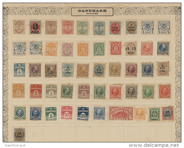 1890's/1910's: Old Collection Of About 120 Mint Stamps On Album Leaves, With Some Valuable Stamps From Denmark,... - Other & Unclassified