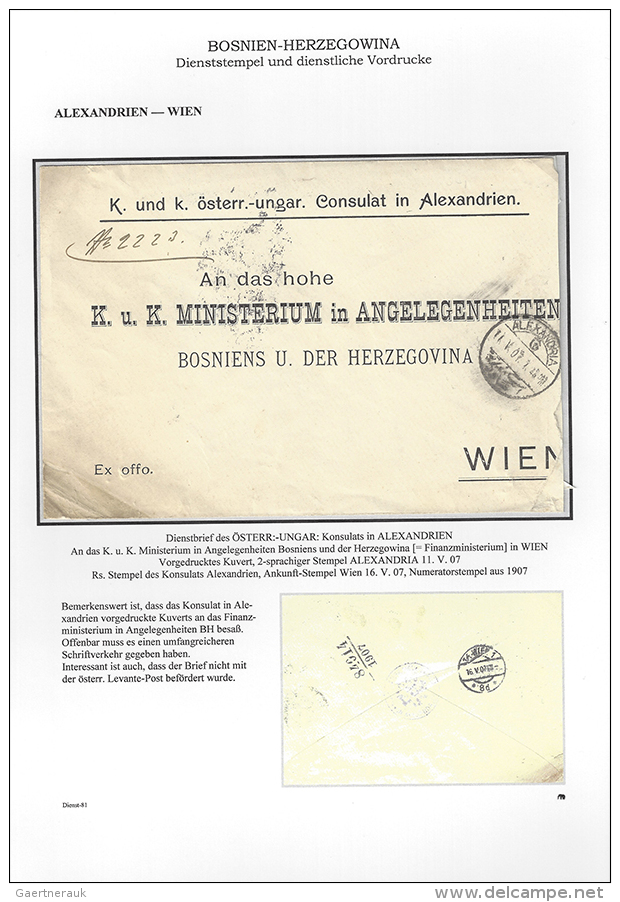 DIENSTPOST. Umfangreiche Sammlung Von Dienstlichen Belegen Vorwiegend Der Milit&auml;rpost&auml;mter (auch Kleine... - Bosnie-Herzegovine