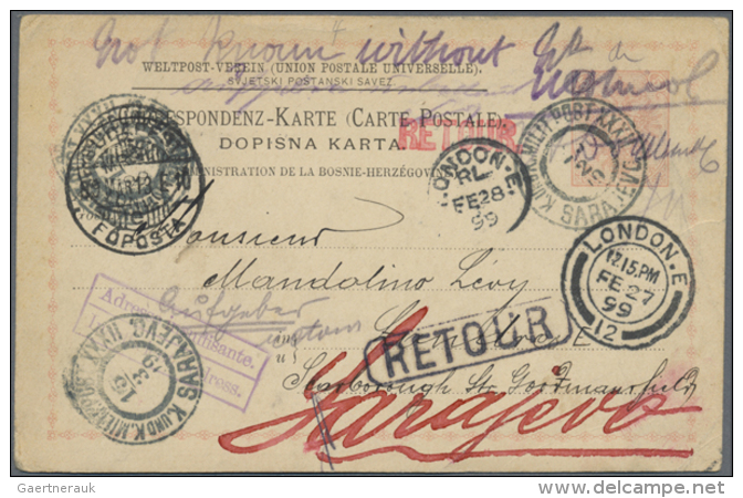 1890/1910 (ca.), Nice Lot With Over 60 Postal Stationaries, With Early Stationaries To Foreign Countries,... - Bosnie-Herzegovine