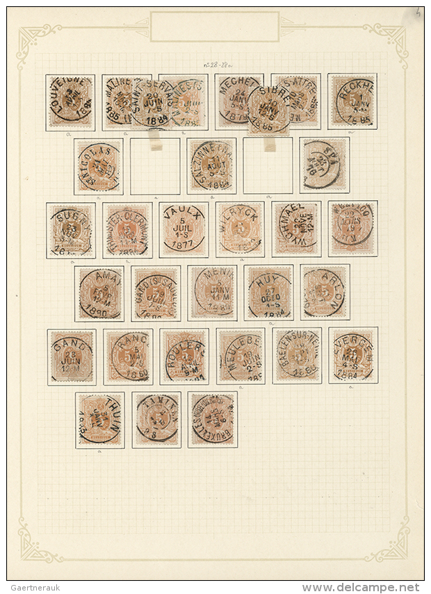 1873/1894 (ca.), Specialised Collection Of The CIRCULAR DATE STAMPS On Definitives "Cipher" And "Leopold", Mainly... - Autres & Non Classés