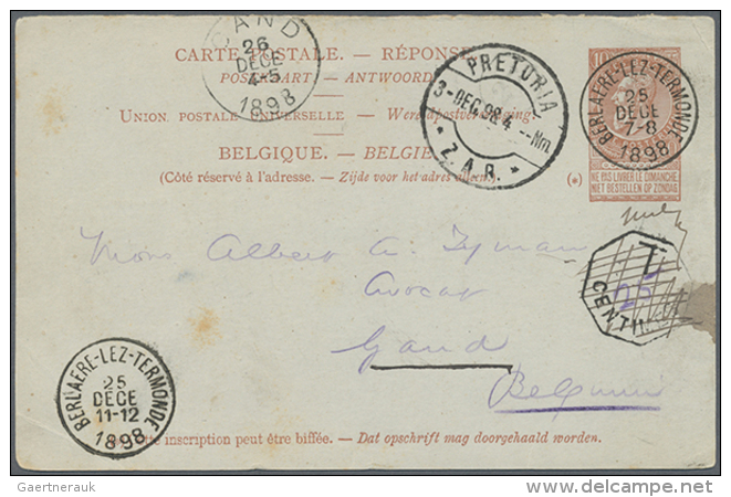 1897/1939, Reply Cards To Foreign Destinations, Lot Of 12 Used Cards (both Parts Used) And Eight Reply Parts... - Autres & Non Classés