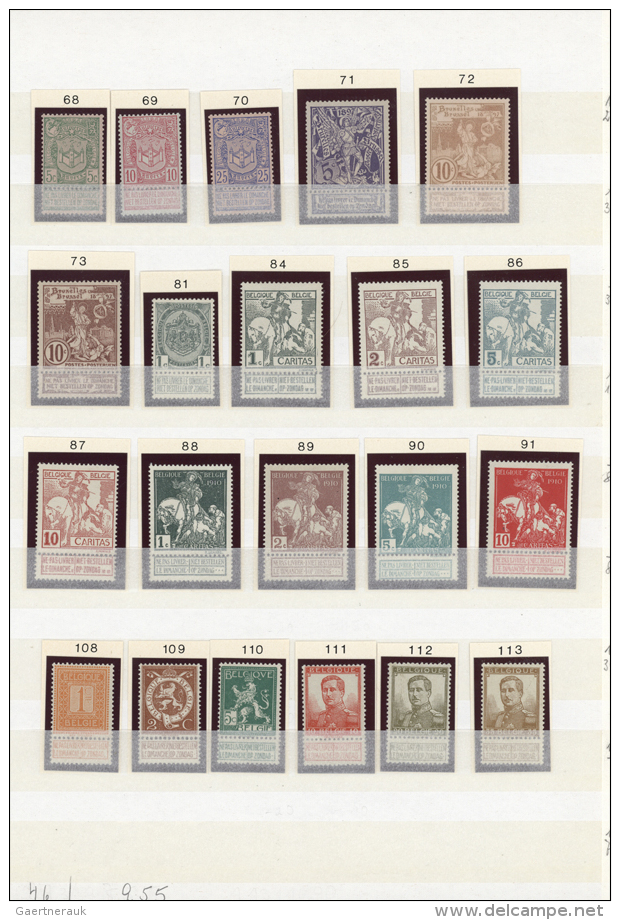 1894/1915, Kleine POSTFRISCHE Sammlung Mit U.a. COB Nr. 84/91, 108/22, 126/28, 132/34 Usw. So Nicht H&auml;ufig... - Autres & Non Classés