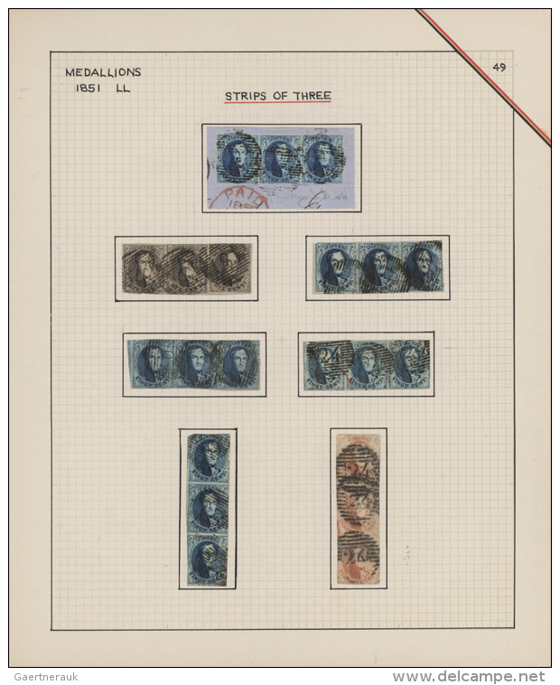 1851/1854, Deeply Specialised Collection Of The 3rd Medaillon Issue, Neatly Arranged In 2 Albums, Comprising More... - Autres & Non Classés