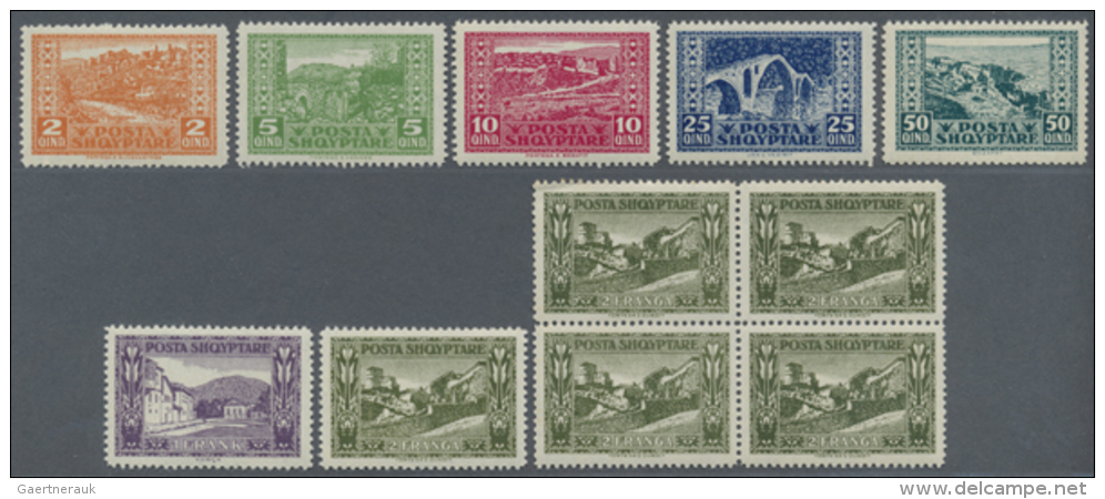 1923. Lot Includes Complete Sets Plus 22 Blocks Of 4 Of High Value SC# 153. Mint, NH. F. (D+) - Albanie