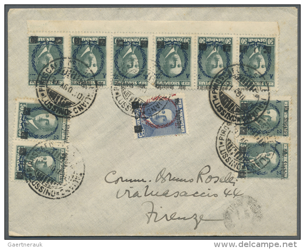 1917/1940, Lot Of Seven Better Entires (single Lots), Comprising Austrian Field Post WWI, Attractive Frankings,... - Albanie