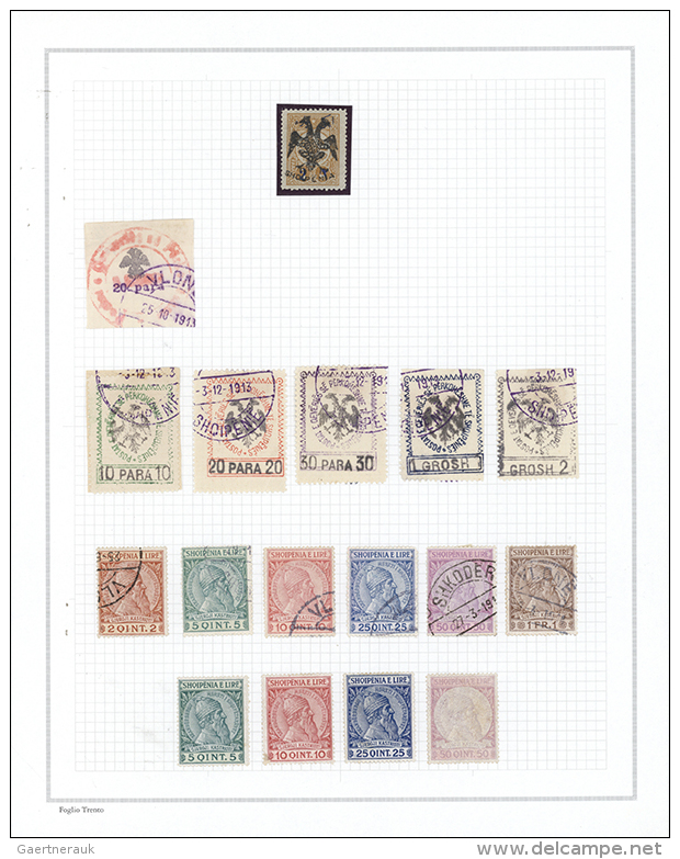 1913/1996, Mint And Used Collection On Album Pages, Showing A Nice Range Of Early Items, E.g. Double Headed Eagle... - Albanie