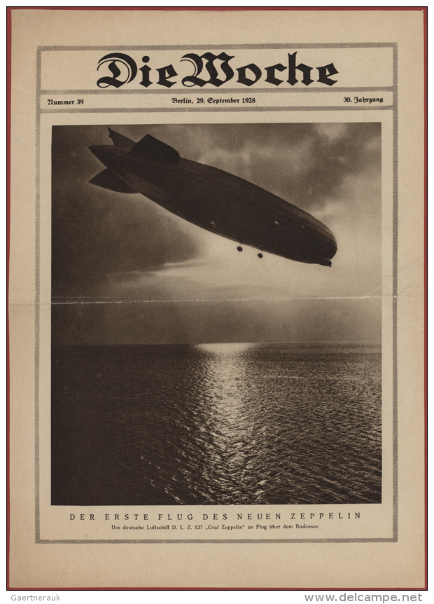 1904/1937, Umfangreiche Dokumentation Der ZEPPELIN-Luftfahrt Anhand Von Zeitgem&auml;&szlig;en Zeitungsausschnitten... - Zeppelins