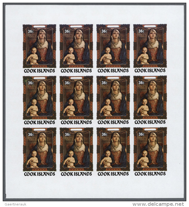 1984, Cook Islands. Progressive Proofs Set Of Sheets For The CHRISTMAS Issue (Paintings). The Issue Consists Of 5... - Noël