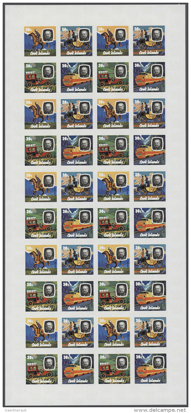 1979, Cook Islands. Progressive Proofs Set Of Sheets For The Issue SIR ROWLAND HILL - TRANSPORTATION. The Issue... - Autres & Non Classés