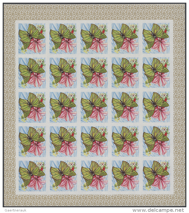 1968, Burundi. Progressive Proofs Set Of Sheets For The BUTTERFLIES Issue (stamp Sizes 33&frac12;x37&frac12;mm).... - Autres & Non Classés