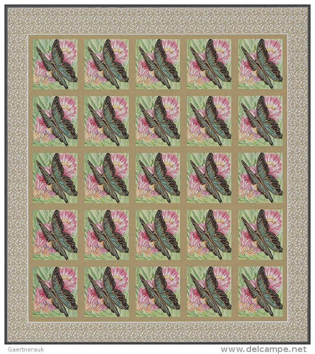 1968, Burundi. Progressive Proofs Set Of Sheets For The BUTTERFLIES Airmail Issue (stamp Sizes 38x42mm). The Issue... - Autres & Non Classés