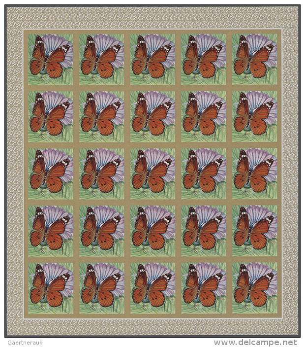 1968, Burundi. Progressive Proofs Set Of Sheets For The BUTTERFLIES Airmail Issue (stamp Sizes 44x49mm). The Issue... - Autres & Non Classés