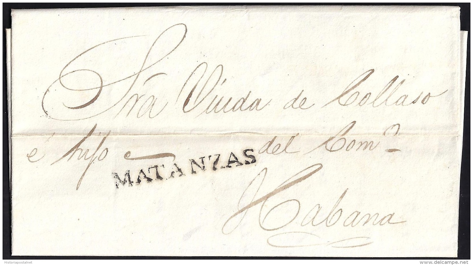 1837. ESPAÑA. SPAIN. MATANZAS A LA HABANA. - Prephilately