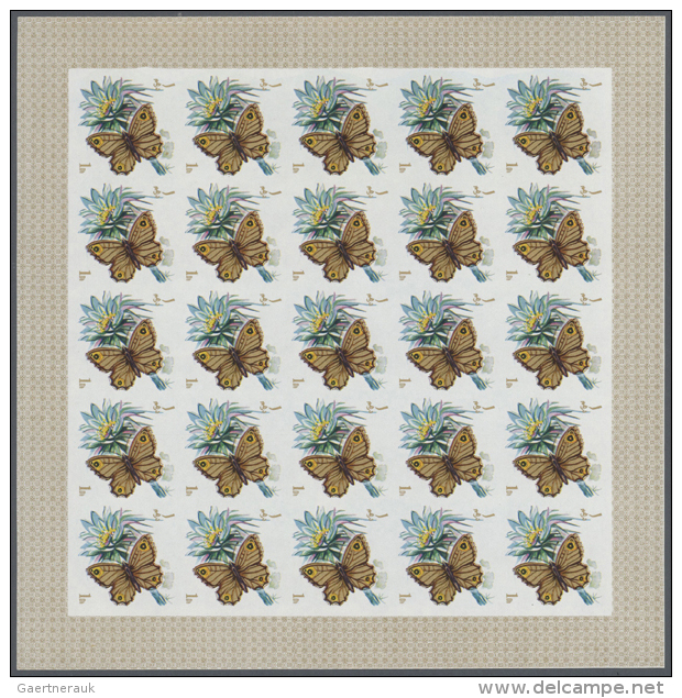 1967 (April 8), Fujeira. Progressive Proofs Set Of Sheets For The BUTTERFLIES Issue (postage; Approx. Stamp Size... - Autres & Non Classés