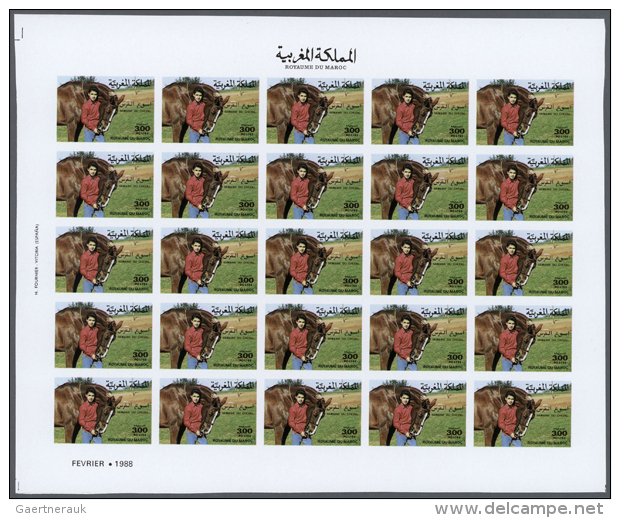 1988, Morocco. Progressive Proofs Set Of Sheets For The Issue HORSE WEEK. The Issue Consists Of 1 Value Showing... - Autres & Non Classés