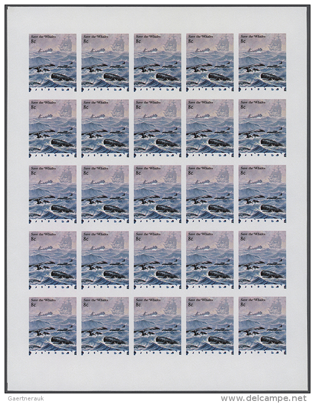 1983, Penrhyn. Progressive Proofs Set Of Sheets For The Issue SAVE THE WHALES CAMPAIGN. The Issue Consists Of 5... - Autres & Non Classés