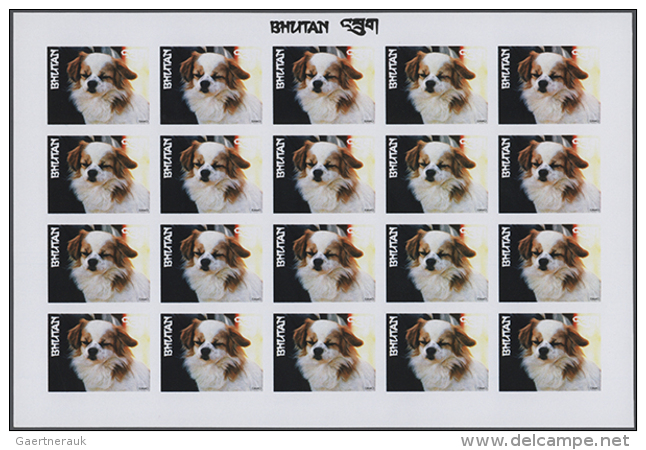 1972, Bhutan. Progressive Proofs Set Of Sheets For The Complete Issue ENDEMIC DOG BREEDS. The Issue Consists Of 6... - Autres & Non Classés