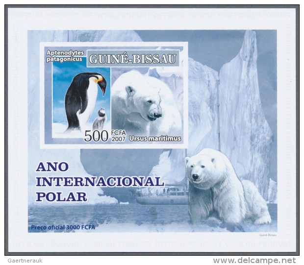 2007-2010: Group Of 30 Different Souvenir Sheets (Luxury Blocks), Imperf. On Cards, Depicting Penguins, Other... - Other & Unclassified