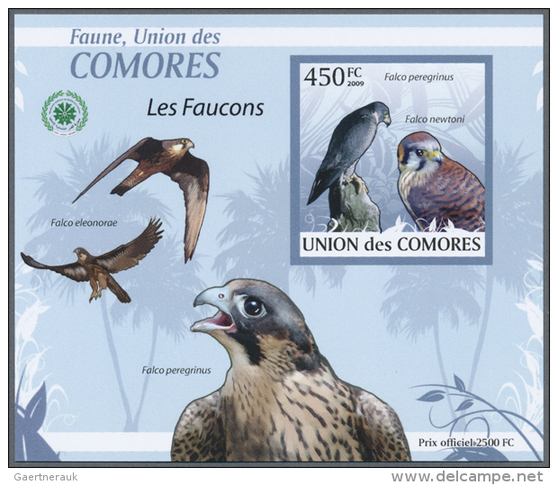 2007-2010: Group Of 30 Different Souvenir Sheets (Luxury Blocks), Imperf. On Cards, Depicting Dogs, Birds And Polar... - Autres & Non Classés