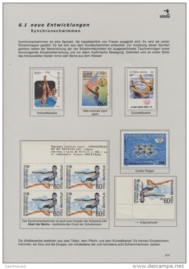 1883/2003 (ca.), Umfangreiche Sammlung &bdquo;SCHWIMMSPORT IN DEUTSCHLAND&rdquo;, Der Schwerpunkt Liegt Bei Den... - Autres & Non Classés