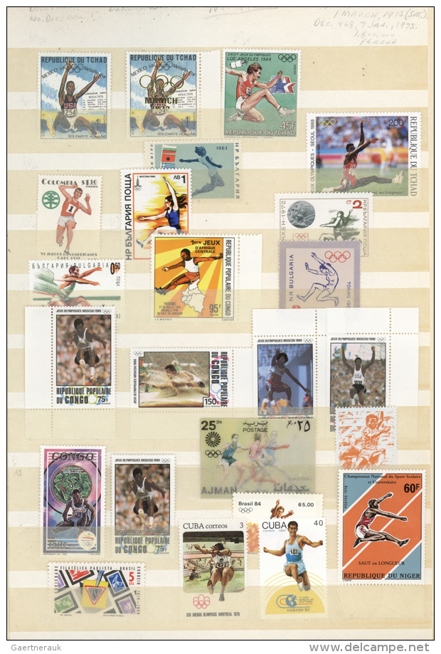 1960/2000 (ca.), LONG JUMP, Mint Collection Of Apprx. 180 Stamps, Unusal Offer! (D) - Autres & Non Classés