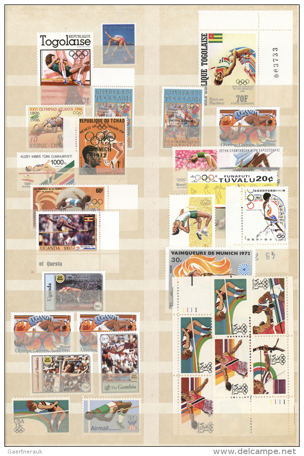 1940/2000 (ca.), HIGH JUMP, Mint Collection Of Apprx. 270 Stamps, Plus Apprx. 140 Stamps POLE VAULT, Unusual Offer!... - Autres & Non Classés