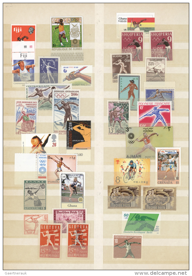 1936/1996, JAVELIN THROW, Mint Collection Of Apprx. 280 Stamps, Unusual Offer! (D) - Autres & Non Classés