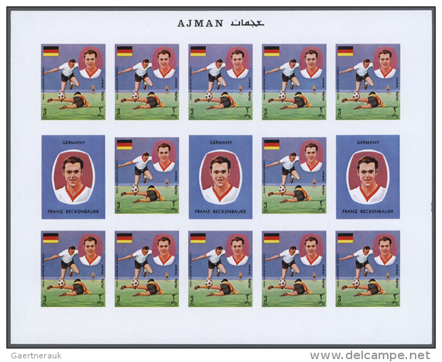 1970, Ajman. Progressive Proofs Set Of Sheets For The Issue WORLD CUP SOCCER CHAMPIONSHIP 1970 MEXICO. The Issue... - Autres & Non Classés