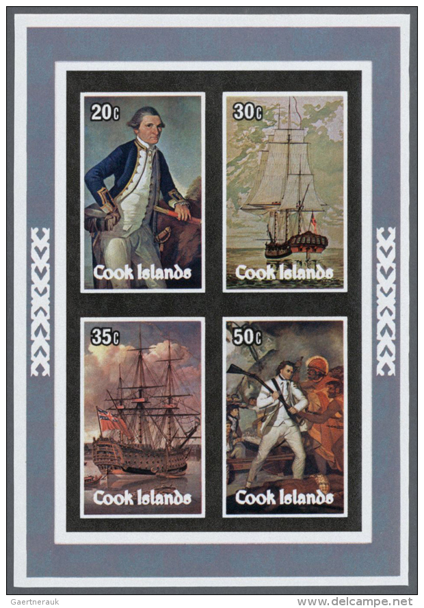 1979, Cook Islands. Progressive Proofs For The Souvenir Sheet Of The Issue BICENTENARY OF THE DEATH OF CAPTAIN... - Maritime