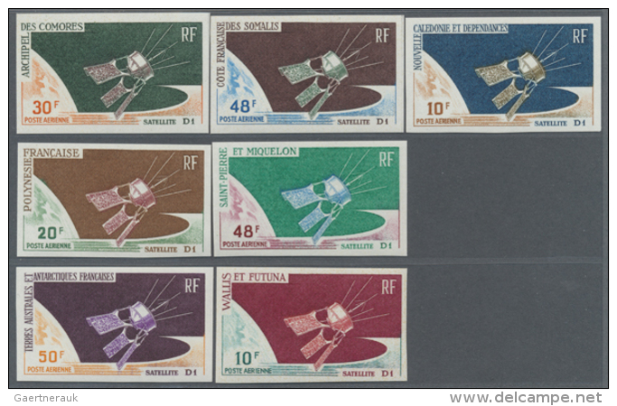 1965/1966, Mint Lot Of Issues To Commenmorate The First French Satellite Launch. The Lot Contailns Issues Of St.... - Autres & Non Classés