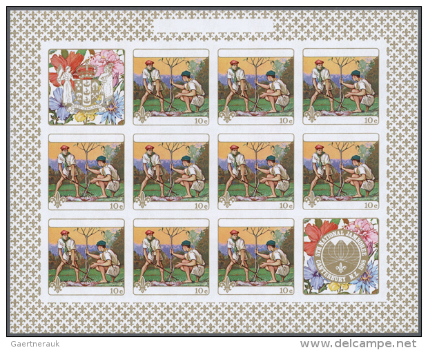 1969, Cook Islands. Progressive Proofs Set Of Sheets For The Issue FIFTH NATIONAL BOY SCOUT JAMBOREE, CHRISTCHURCH,... - Autres & Non Classés