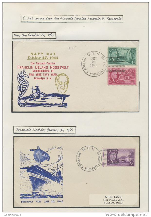 F.D. ROOSEVELT: 1934/1950, Attractive Collection Of Mainly Illustrated Covers, Ppc Etc., Commemorating... - Autres & Non Classés