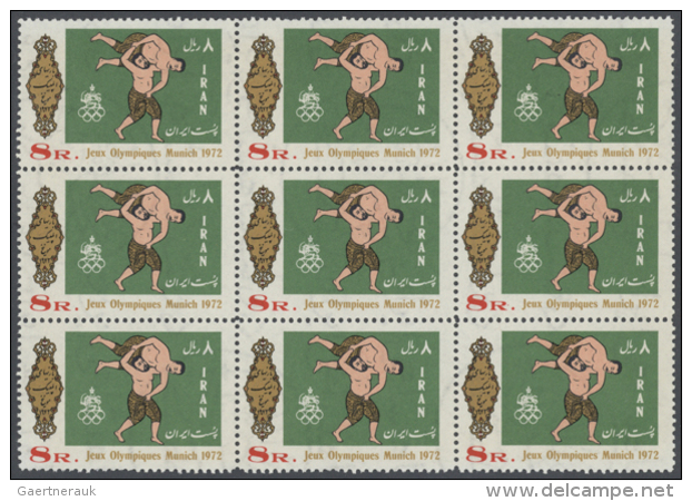 1972, Iran, Olympic Games Munich, 59 Complete U/m Sets Within Units. Michel Nos. 1586/91, Cat.value 1.121,- &euro;.... - Autres & Non Classés