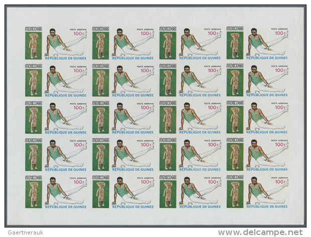 1969, Guinea. Progressive Proofs Set Of Sheets For The Complete Issue 19st OLYMPIC GAMES, MEXICO CITY 1968. The... - Autres & Non Classés