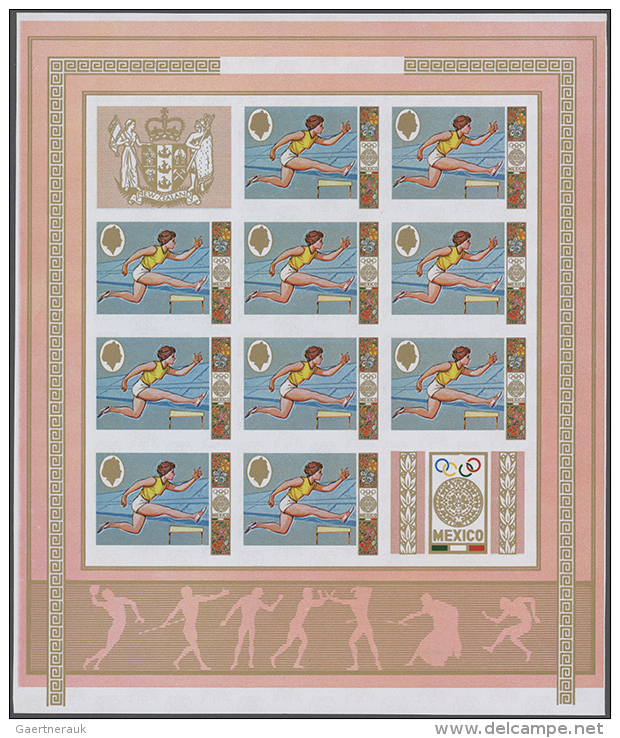 1968, Cook Islands. Progressive Proofs Set Of Sheets For The Complete Issue 19th OLYMPIC GAMES, MEXICO CITY 1968.... - Autres & Non Classés