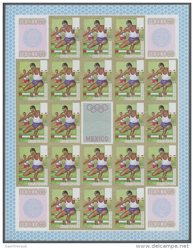 1968, Burundi. Progressive Proofs Set Of Sheets For The Complete Issue 19th OLYMPIC GAMES, MEXICO CITY 1968. The... - Autres & Non Classés