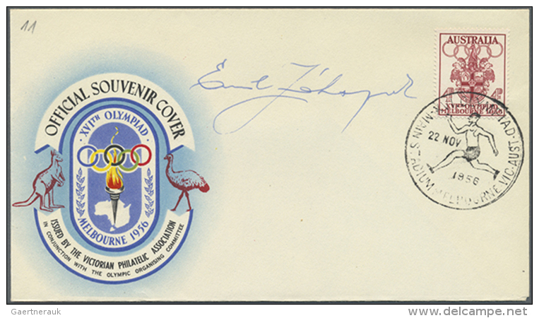 1956, Olympic Games Melbourne, Collection Of 53 Official Envelopes, Comprising The Set On F.d.c. Plus 52 Covers... - Autres & Non Classés