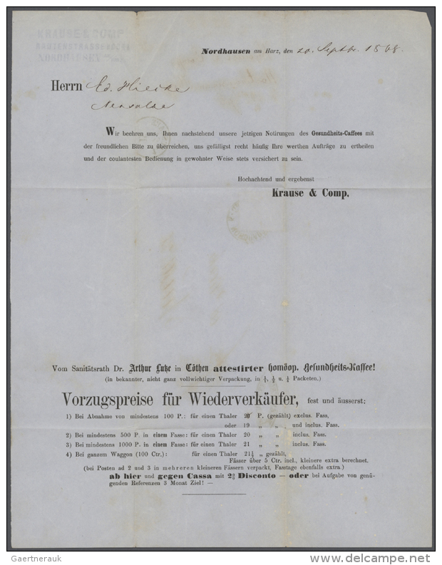 1868/1982, Europa/&Uuml;bersee, Sammlung Von 67 Nur Versch. Belegen Mit Briefen Und Ganzsachen, Dabei Sind Nahrung... - Non Classés