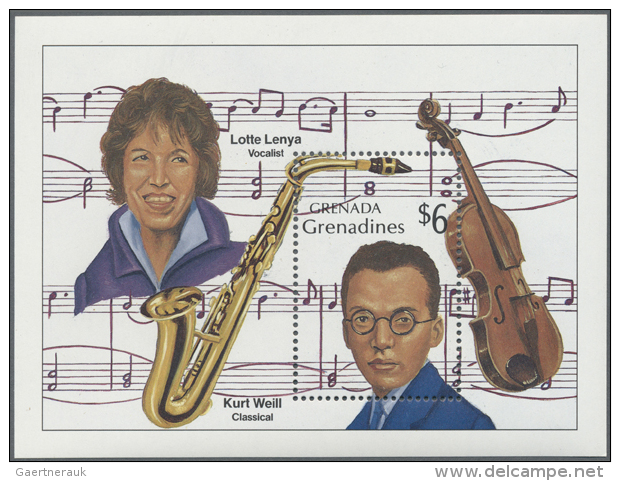 1988, Grenada - The Grenadines, Kurt Weill, Souvenir Sheet, Mi. # Block 179, (1220), Mnh, 600 Copies, Mi. 3.900,-... - Musique