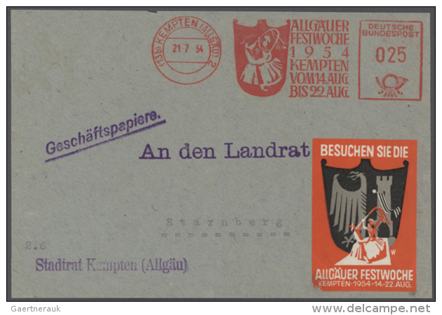1946/55 (ca.), BRD, Sammlung Von Etwa 1150 Versch. Belegen In 3 Alben Mit Schwerpunkt Auf Sonder- Und Werbestempel... - Musique