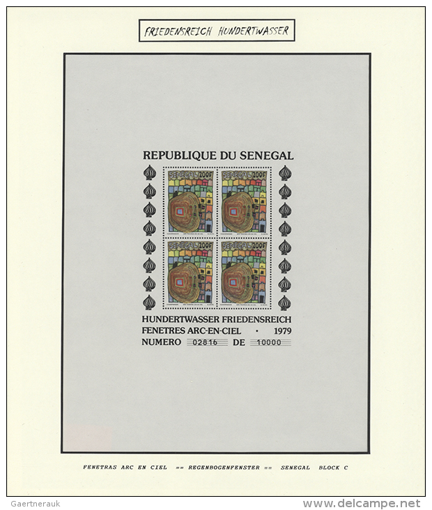 Hundertwasser, Tolle Ausstellungssammlung In 4 B&auml;nden, Dabei Auch Die Gesuchten Ausgaben Cabo Verde Und... - Autres & Non Classés