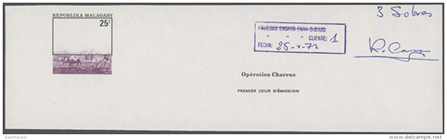 1972, Malagasy Republic. Progressive Proofs Set Of Sheets For The Complete Issue OPERATION PLOW (Agriculture On The... - Non Classés