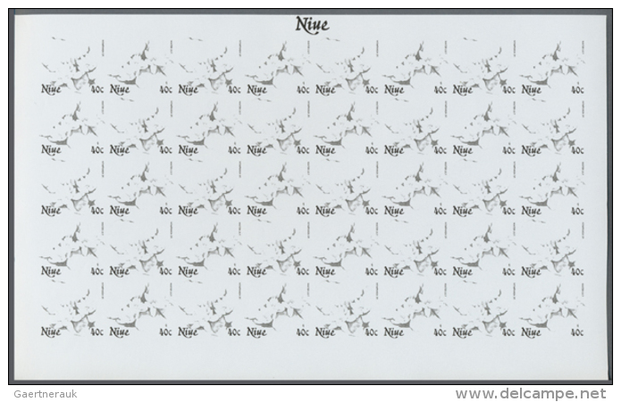 1981, Niue. Progressive Proofs Set Of Sheets For The Cent-based Values Of The BLOOM Series Consisting Of 12... - Autres & Non Classés