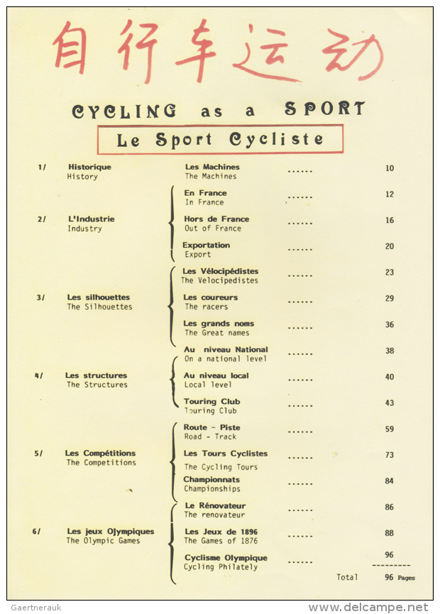 From 1870 Onwards. CYCLING AS A SPORT. An Extraordinary Beautiful Exhibition Collection Of High Quality Which... - Autres & Non Classés