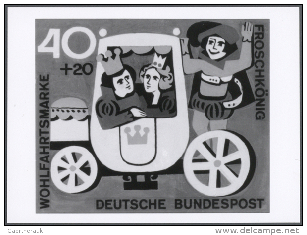 1965/1966, Bundesrepublik Deutschland, Wohlfahrtsmarken "Aschenputtel" Und "Froschk&ouml;nig", Lot Von Zehn S/w... - Autres & Non Classés