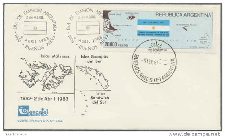 1967/1983, Small Lot Of 15 Covers From The Islands Malvinas With Different Slogan Cancellations. Mostly Without... - Autres & Non Classés