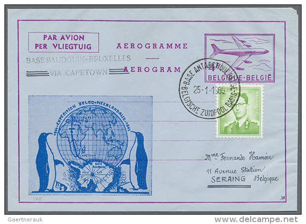 1958/1967 (ca.), BELGIAN ANTARCTIC: Duplicated Accumulation With About 250 Mostly Used (only Two Unused) Belgian... - Autres & Non Classés