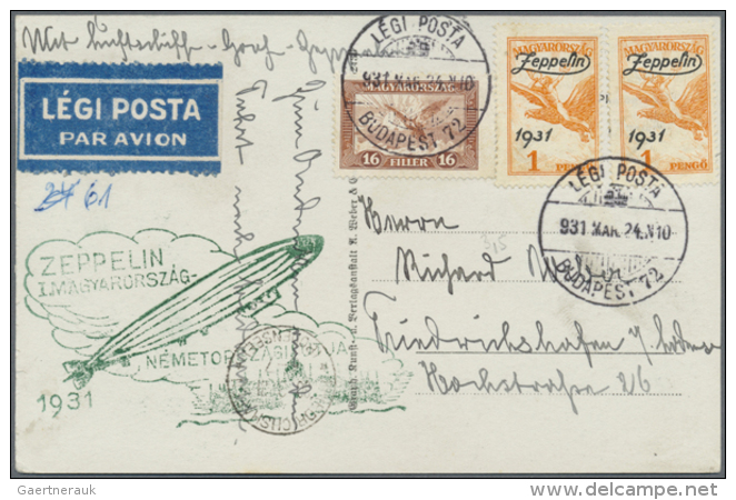 1912/37, Lot Von Ca. 16 Besseren LuPo-Belegen Mit Schwerpunkt Zeppelin, Dabei Gesuchte Sieger Nr. 82, 103a, 170B... - Autres & Non Classés
