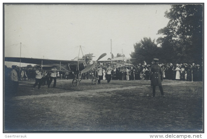 1911, "SCHW&Auml;BISCHER RUNDFLUG/REUTLINGEN/ZWISCHENLANDUNG", 4 Verschiedene Seltene Original Foto-Ansichtskarten... - Autres & Non Classés