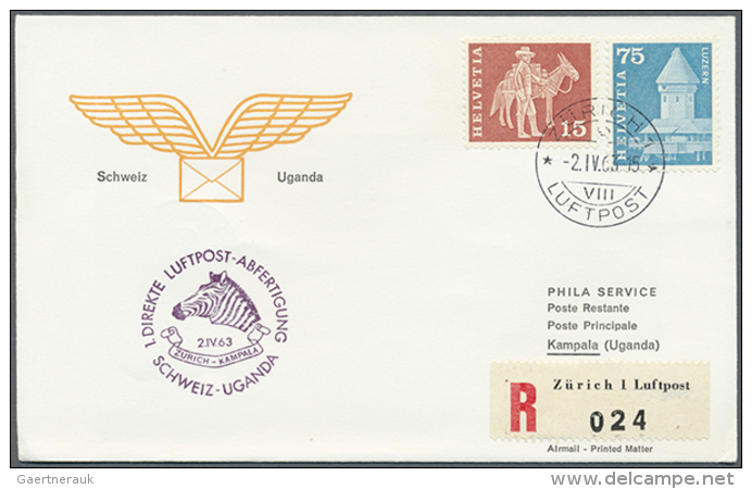 1950-1990: More Than 15,000 First Flight Covers Switzerland, Sorted By Years, With Dublicates. (R) - Andere-Europa
